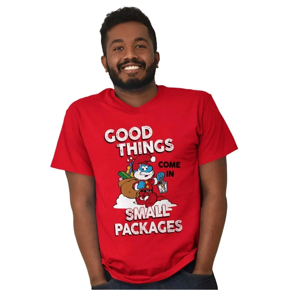 Smurf Christmas Graphic T‎ funny lot of 2 New with tags size large